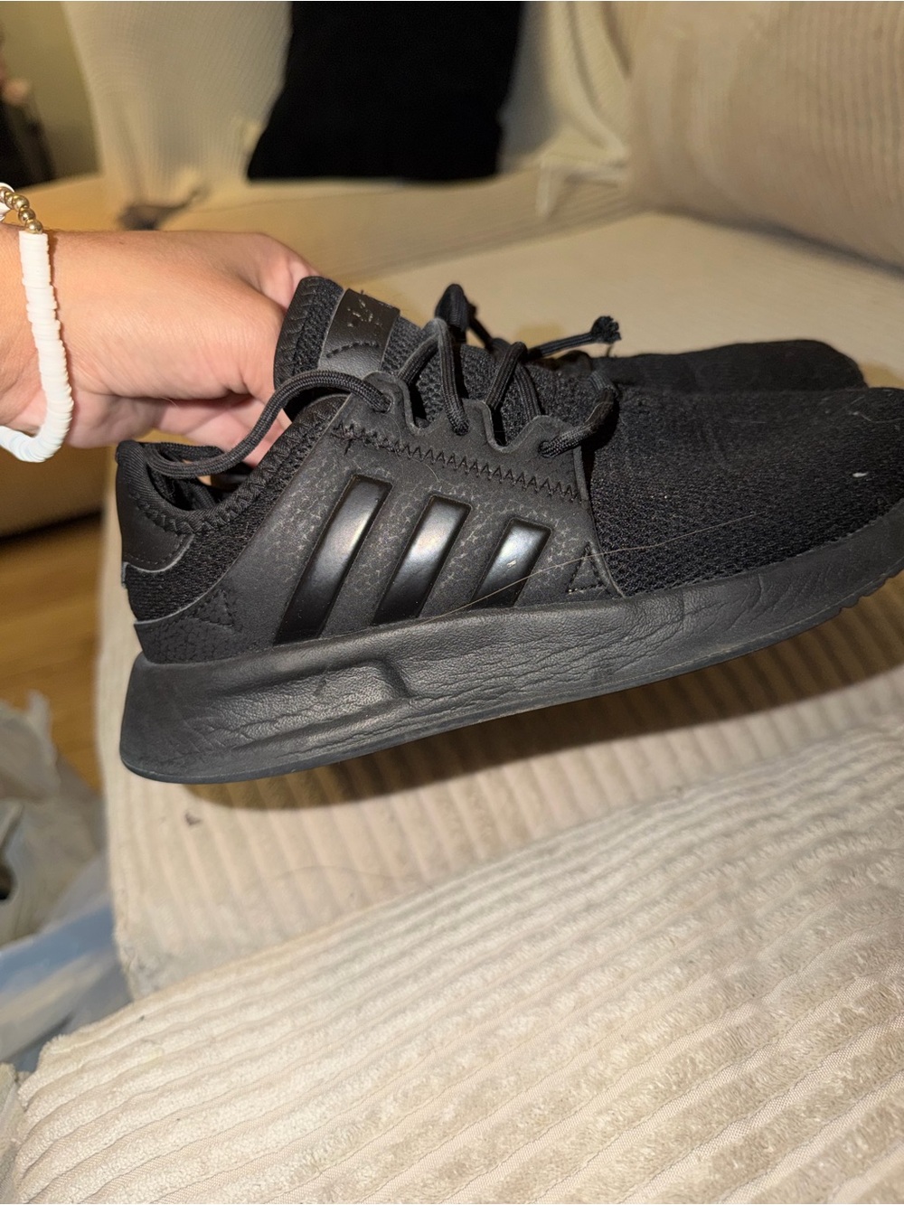 adidas Kids All-Black Lightweight Sneakers
